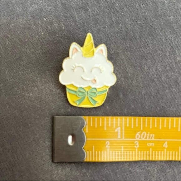 CUTE Cupcake Unicorn Enamel Pin - Picture 2 of 3